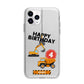 Boys Birthday Diggers Personalised Apple iPhone 11 Pro in Silver with Bumper Case