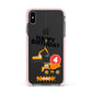 Boys Birthday Diggers Personalised Apple iPhone Xs Max Impact Case Pink Edge on Black Phone