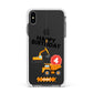 Boys Birthday Diggers Personalised Apple iPhone Xs Max Impact Case White Edge on Black Phone