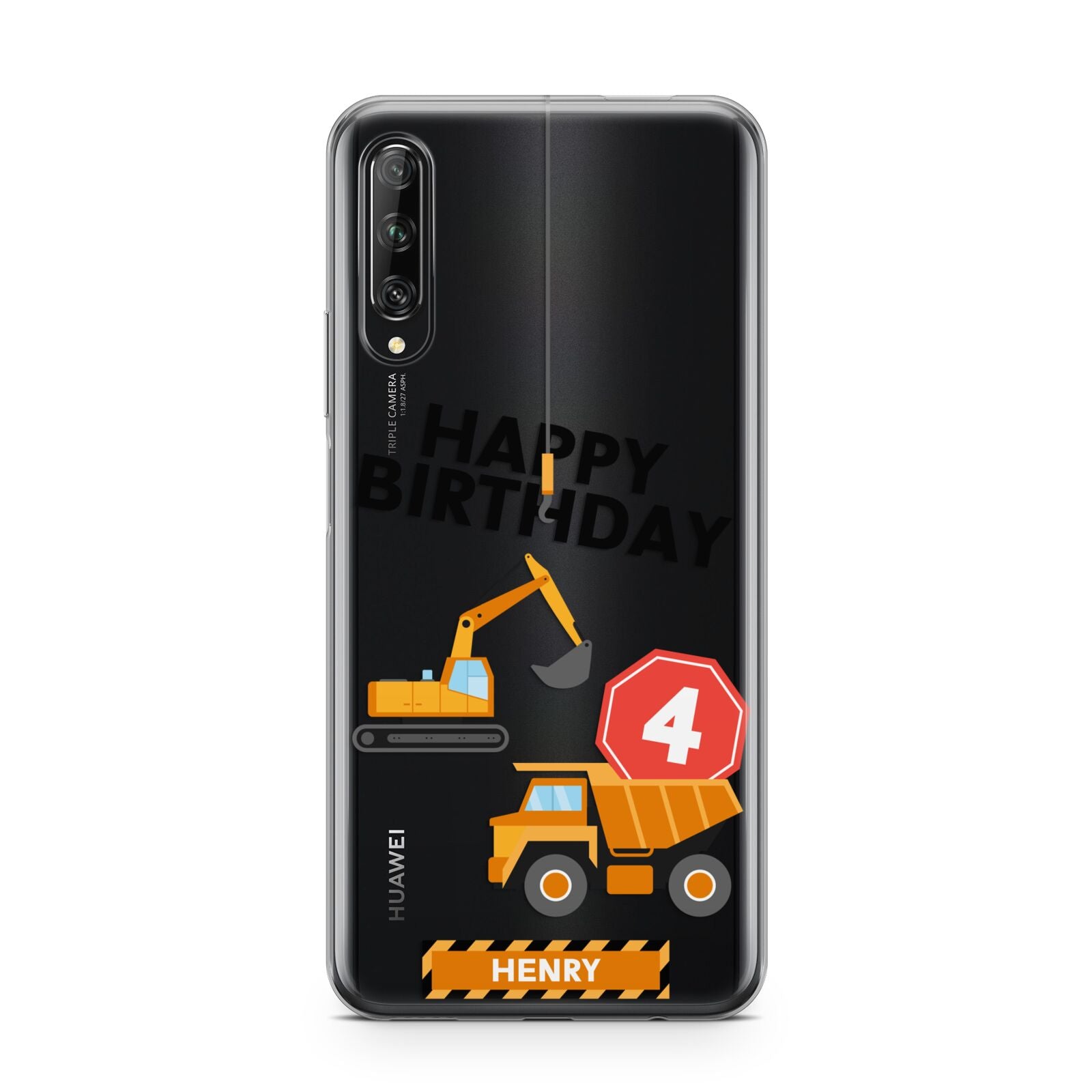 Boys Birthday Diggers Personalised Huawei P Smart Pro 2019