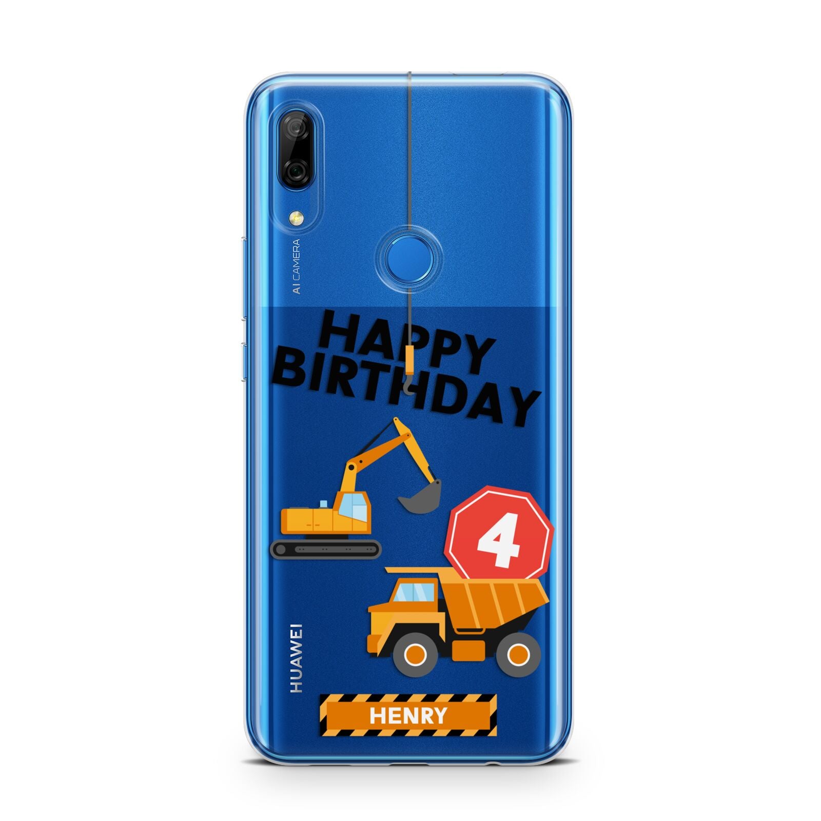 Boys Birthday Diggers Personalised Huawei P Smart Z