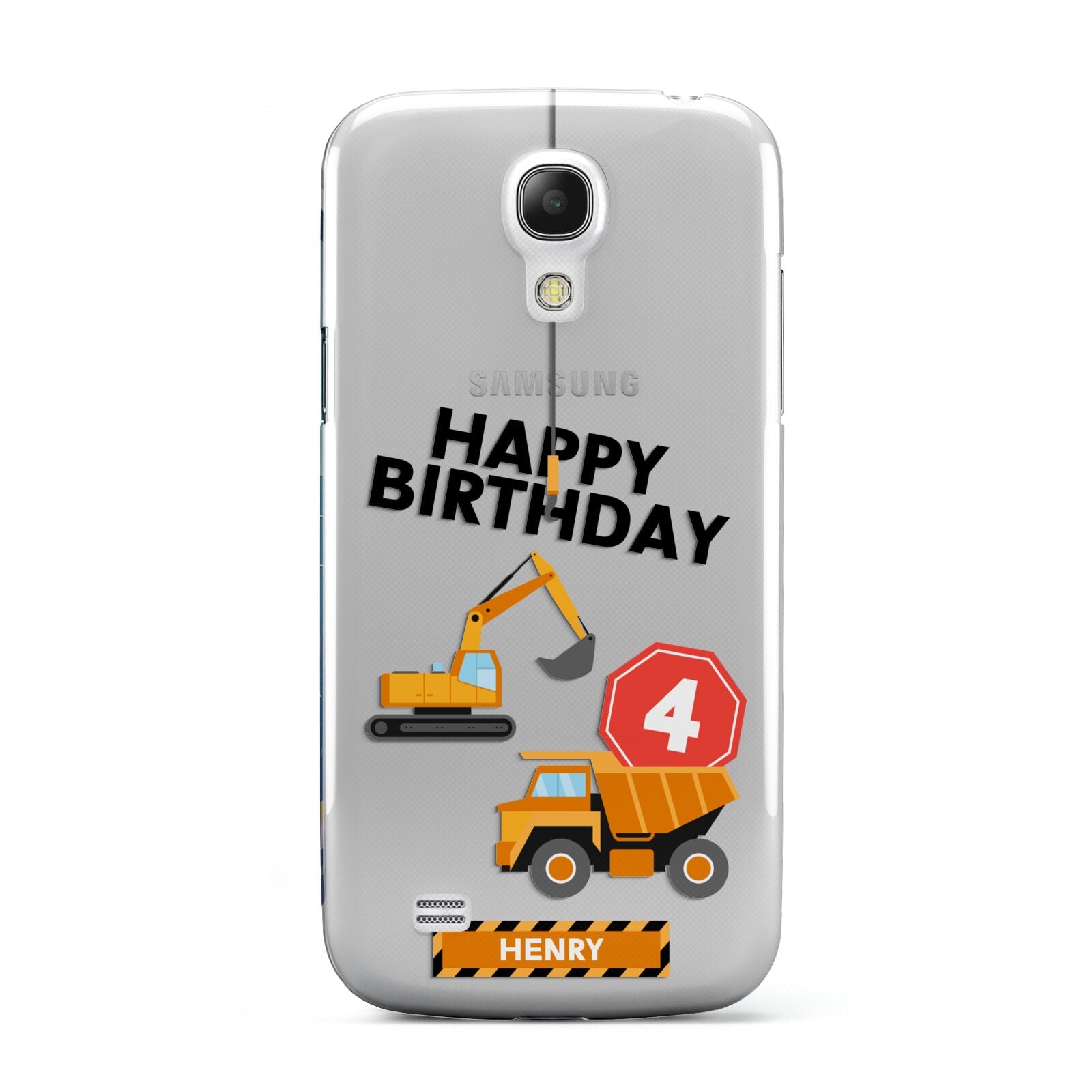 Boys Birthday Diggers Personalised Samsung Galaxy S4 Mini Case