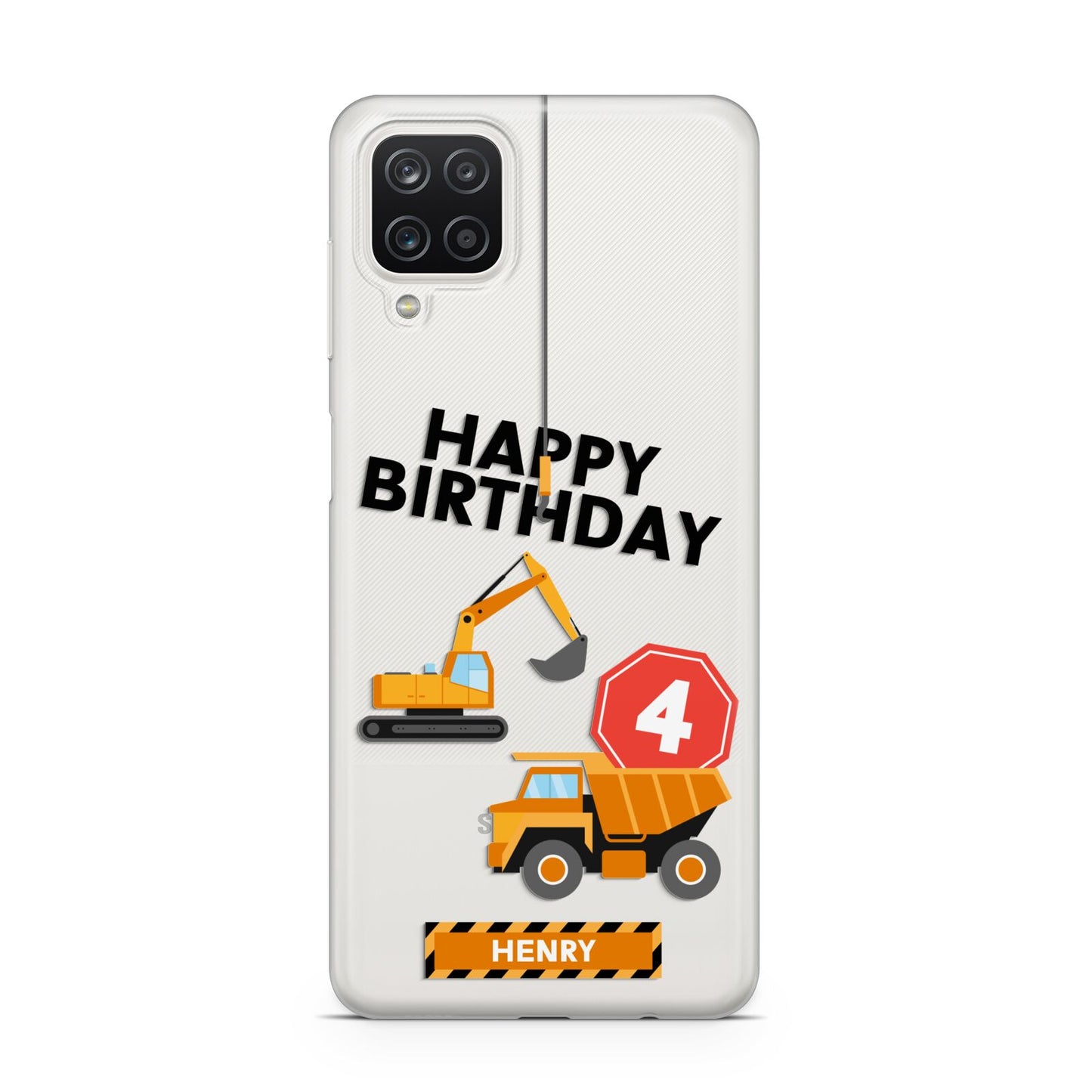 Boys Birthday Diggers Personalised Samsung M12 Case