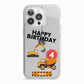 Boys Birthday Diggers Personalised iPhone 13 Pro TPU Impact Case with White Edges