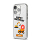 Boys Birthday Diggers Personalised iPhone 14 Pro Clear Tough Case Silver Angled Image