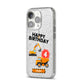 Boys Birthday Diggers Personalised iPhone 14 Pro Glitter Tough Case Silver Angled Image