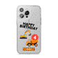 Boys Birthday Diggers Personalised iPhone 14 Pro Max Glitter Tough Case Silver