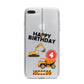 Boys Birthday Diggers Personalised iPhone 7 Plus Bumper Case on Silver iPhone