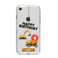 Boys Birthday Diggers Personalised iPhone 8 Bumper Case on Silver iPhone