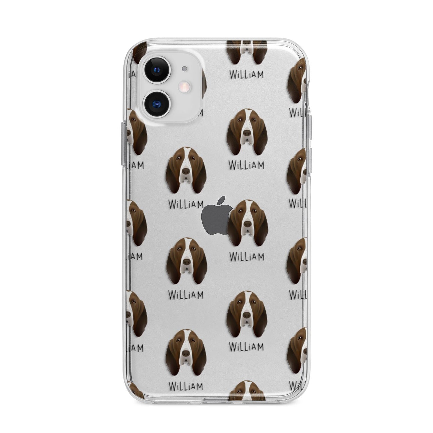 Bracco Italiano Icon with Name Apple iPhone 11 in White with Bumper Case