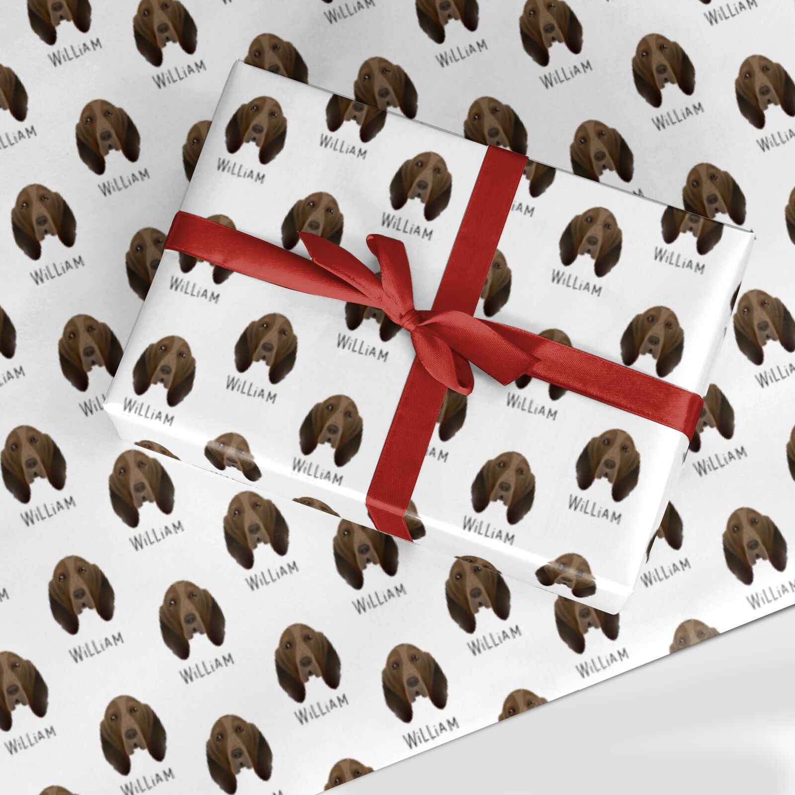 Bracco Italiano Icon with Name Custom Wrapping Paper