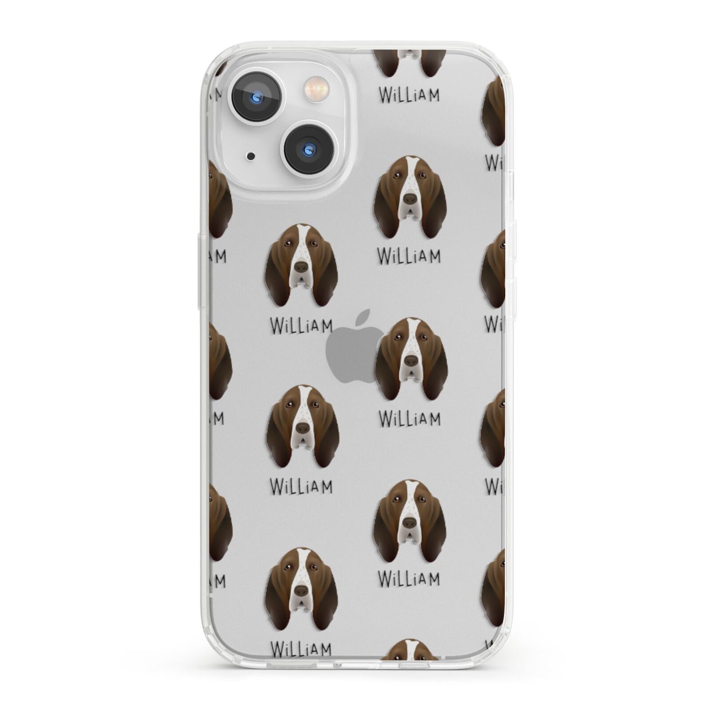 Bracco Italiano Icon with Name iPhone 13 Clear Bumper Case