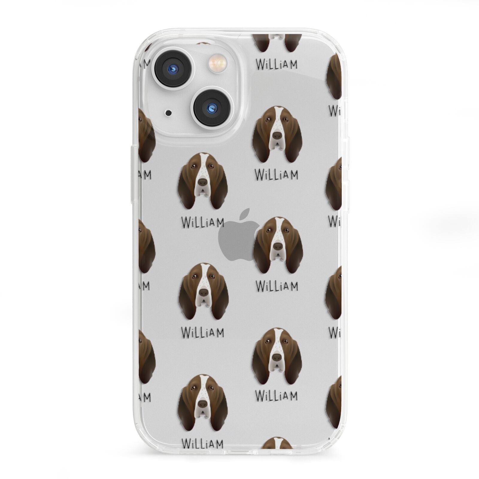 Bracco Italiano Icon with Name iPhone 13 Mini Clear Bumper Case