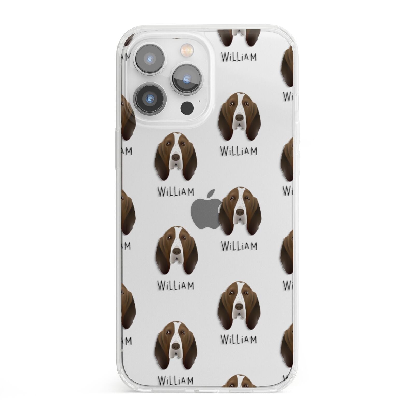 Bracco Italiano Icon with Name iPhone 13 Pro Max Clear Bumper Case
