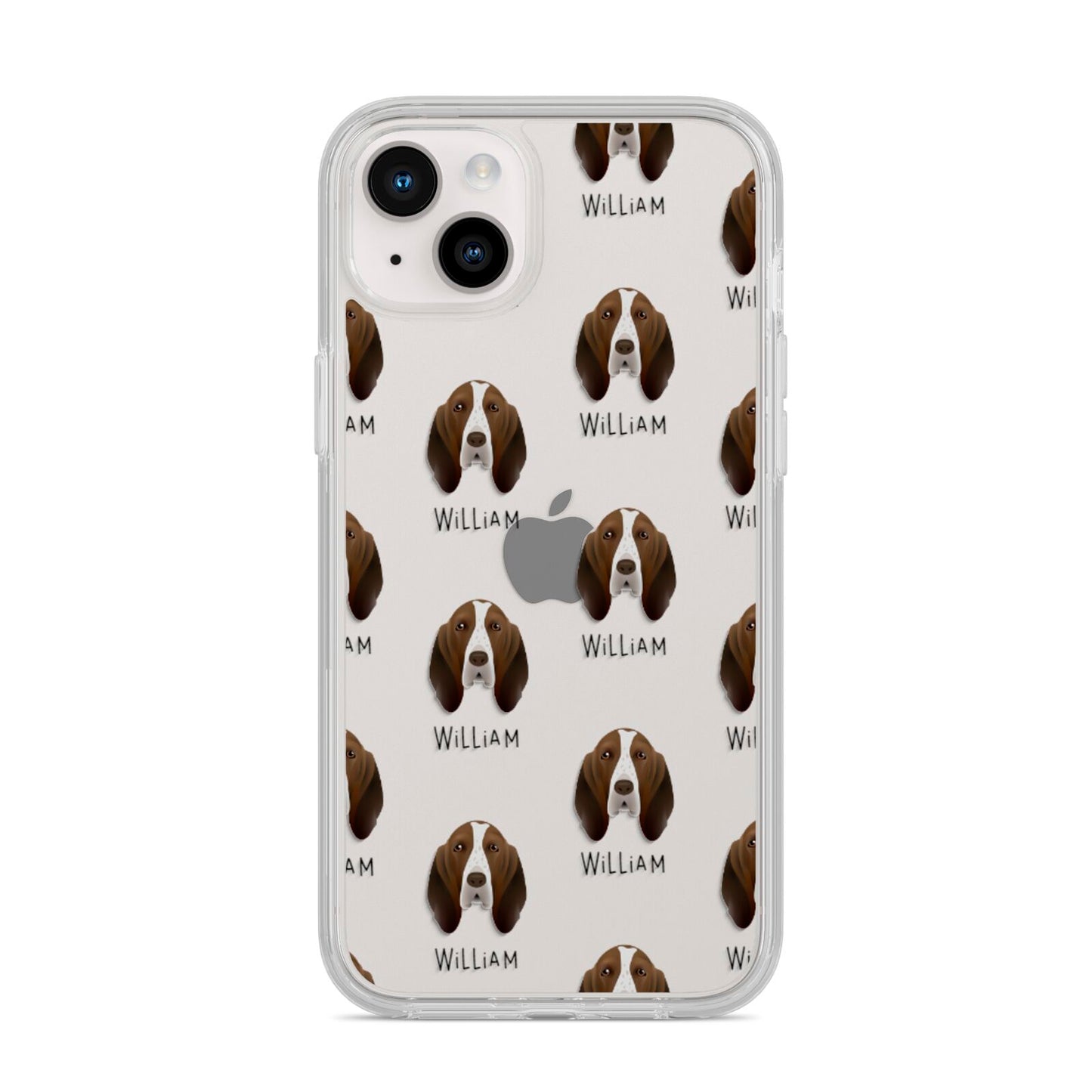 Bracco Italiano Icon with Name iPhone 14 Plus Clear Tough Case Starlight