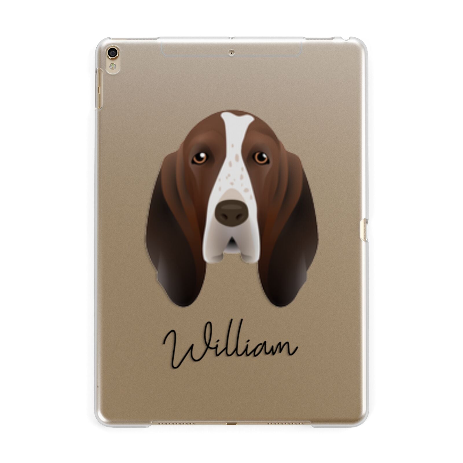 Bracco Italiano Personalised Apple iPad Gold Case