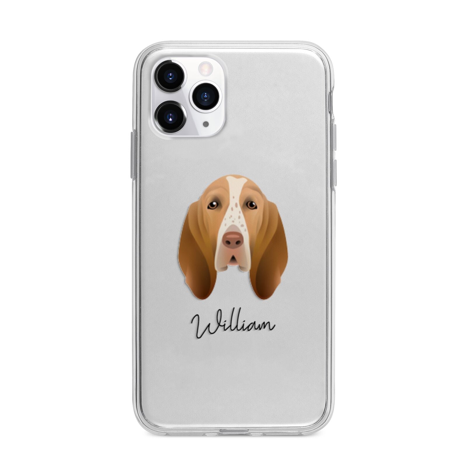 Bracco Italiano Personalised Apple iPhone 11 Pro in Silver with Bumper Case
