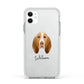 Bracco Italiano Personalised Apple iPhone 11 in White with White Impact Case