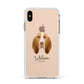 Bracco Italiano Personalised Apple iPhone Xs Max Impact Case White Edge on Gold Phone