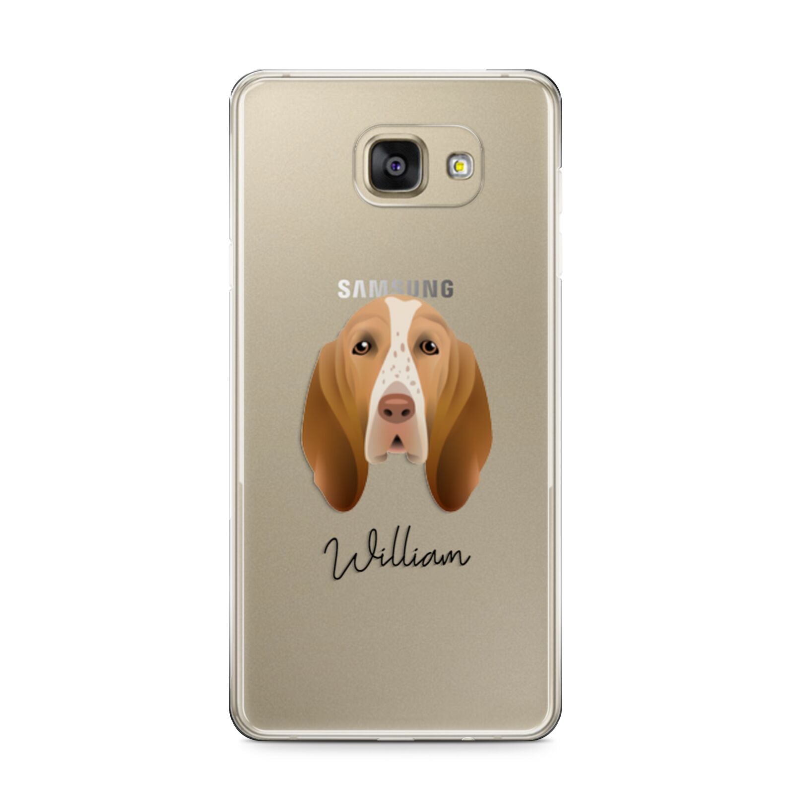 Bracco Italiano Personalised Samsung Galaxy A9 2016 Case on gold phone