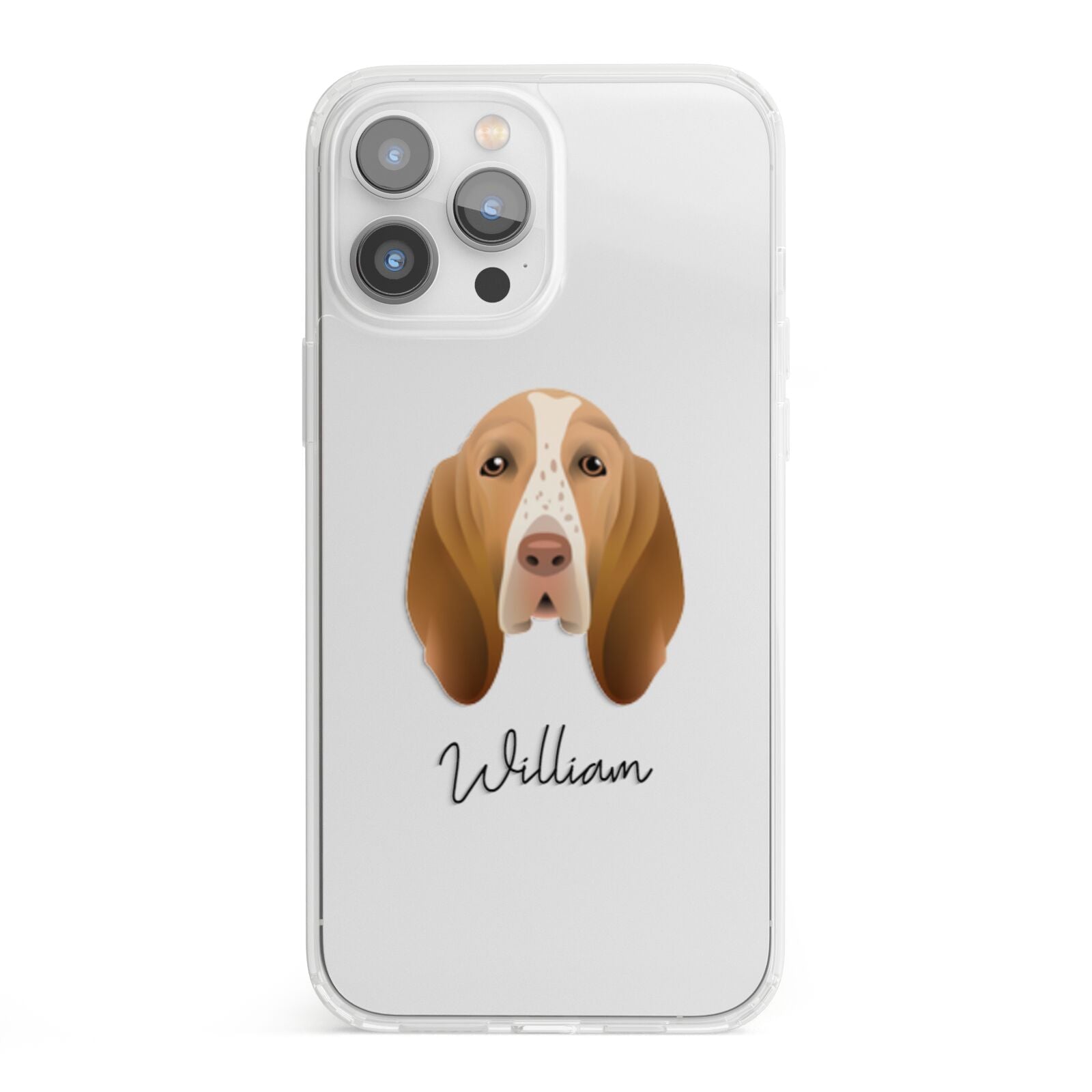 Bracco Italiano Personalised iPhone 13 Pro Max Clear Bumper Case