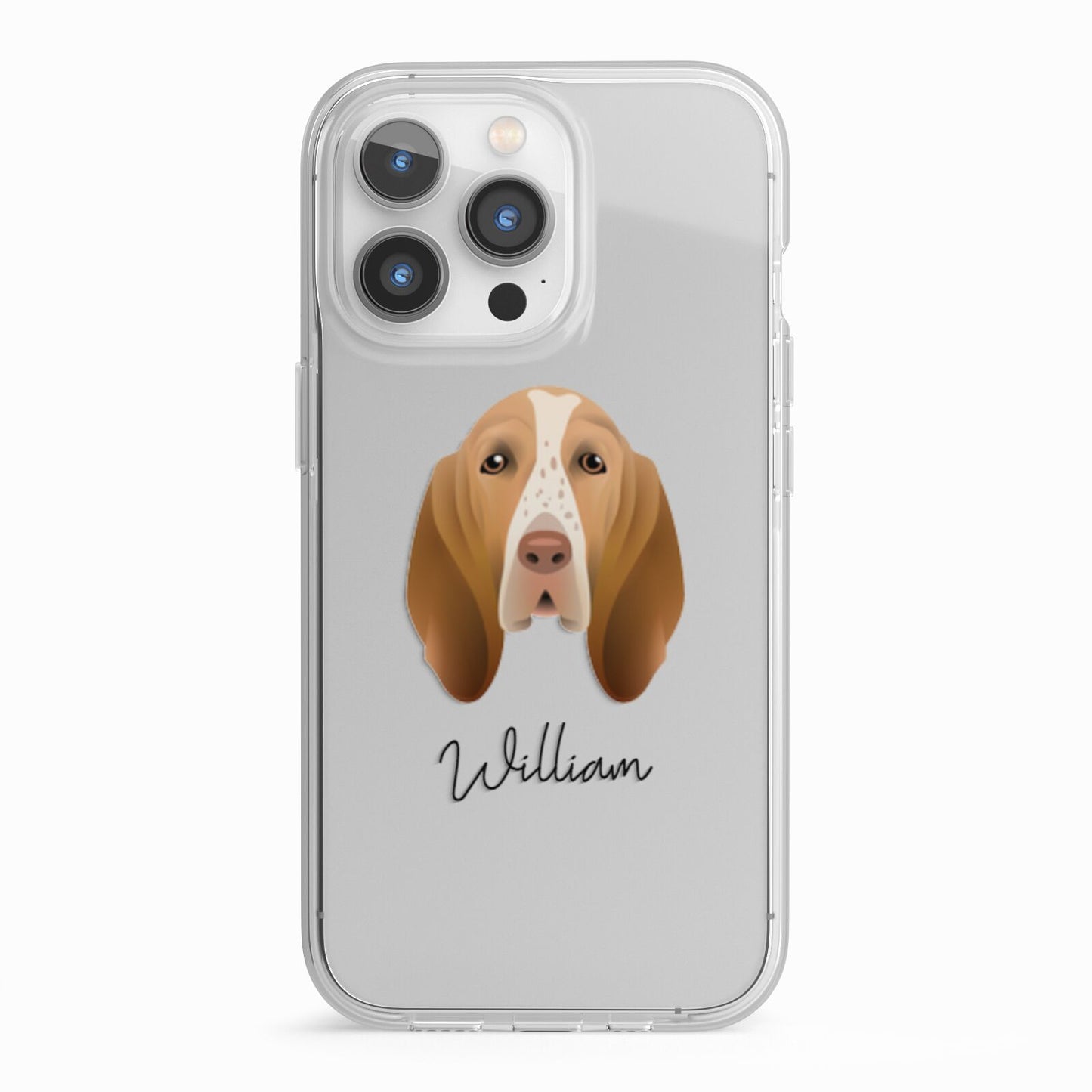 Bracco Italiano Personalised iPhone 13 Pro TPU Impact Case with White Edges