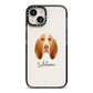 Bracco Italiano Personalised iPhone 14 Black Impact Case on Silver phone
