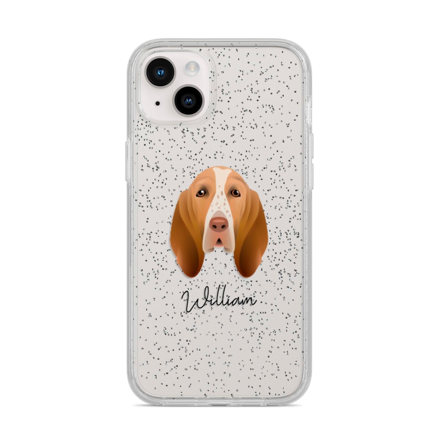 Bracco Italiano Personalised iPhone 14 Plus Glitter Tough Case Starlight
