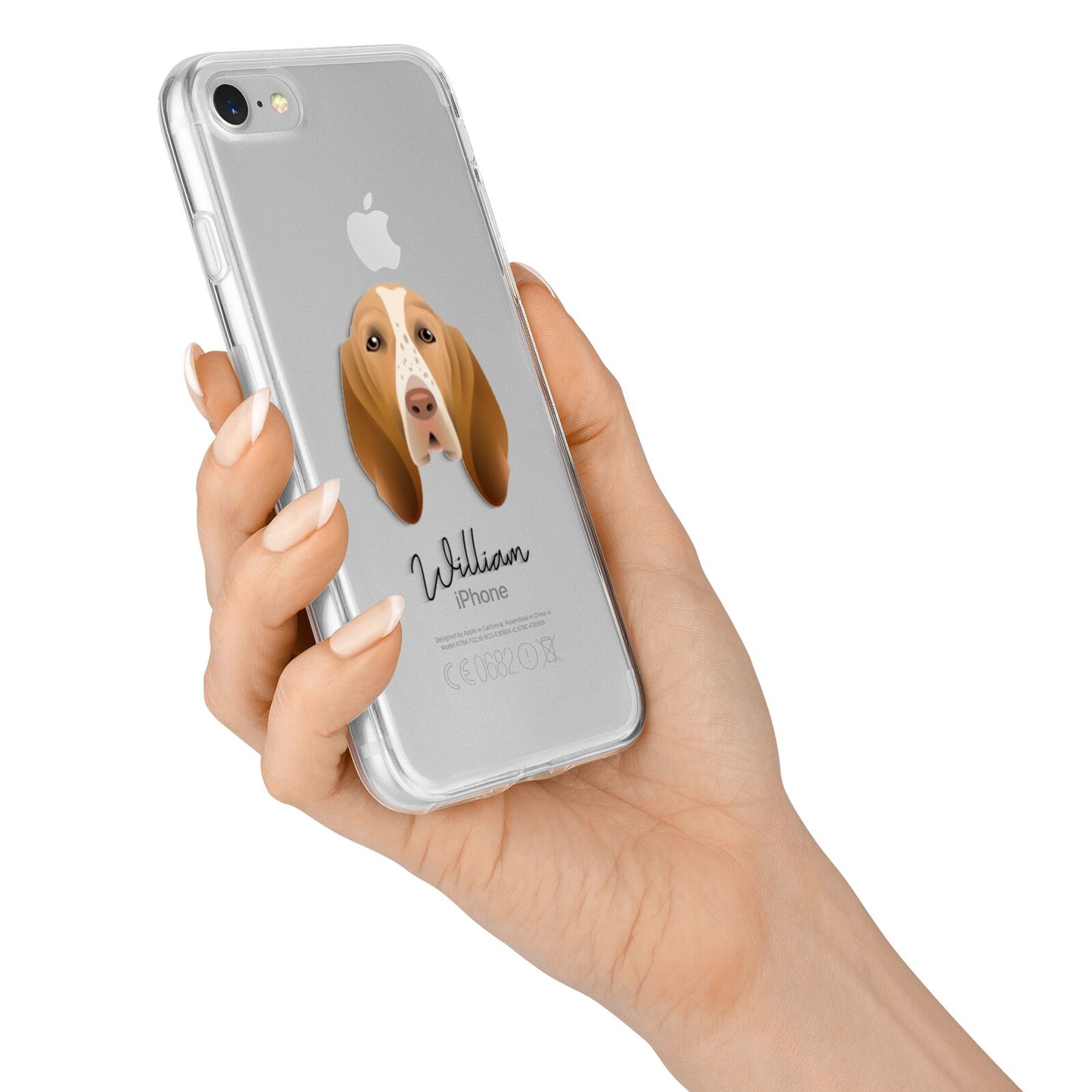 Bracco Italiano Personalised iPhone 7 Bumper Case on Silver iPhone Alternative Image