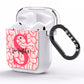 Brain Background with Monogram and Text AirPods Clear Case Side Image