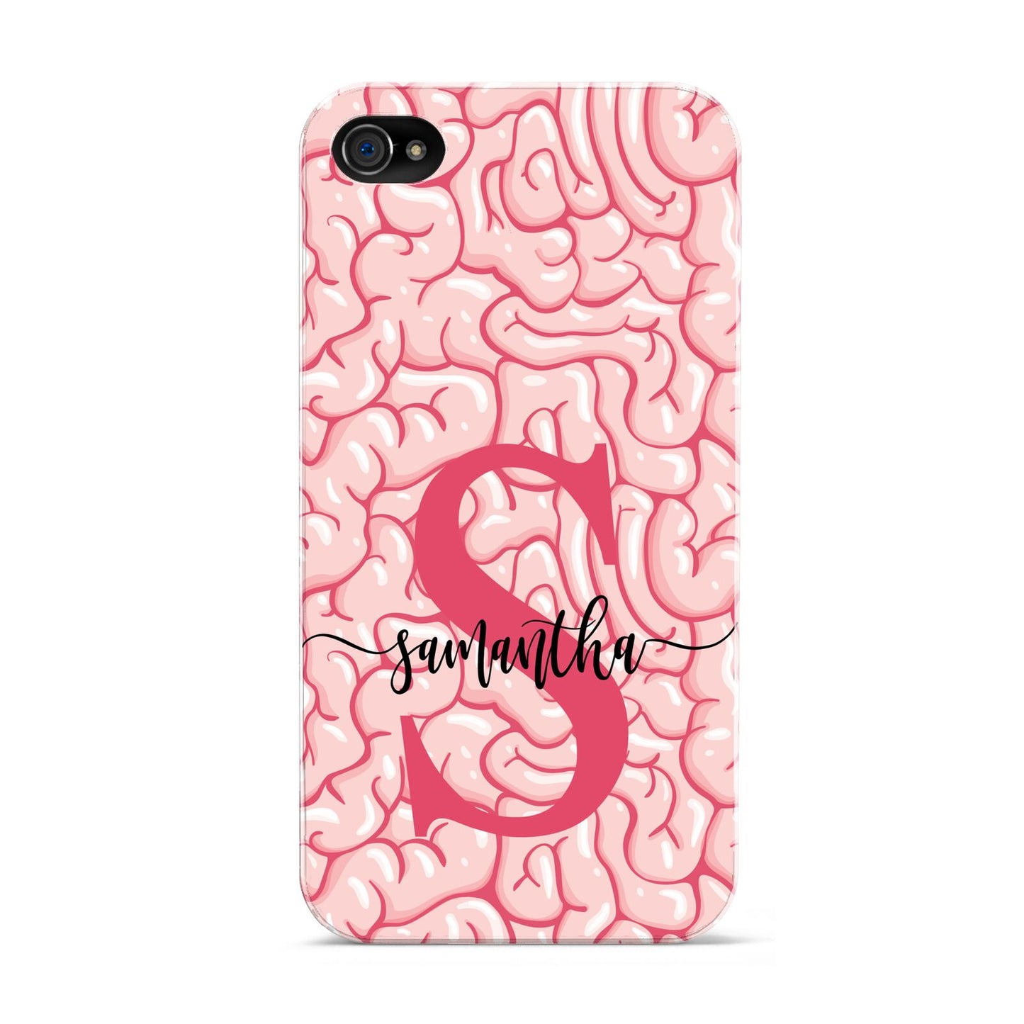 Brain Background with Monogram and Text Apple iPhone 4s Case