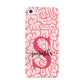 Brain Background with Monogram and Text Apple iPhone 5 Case