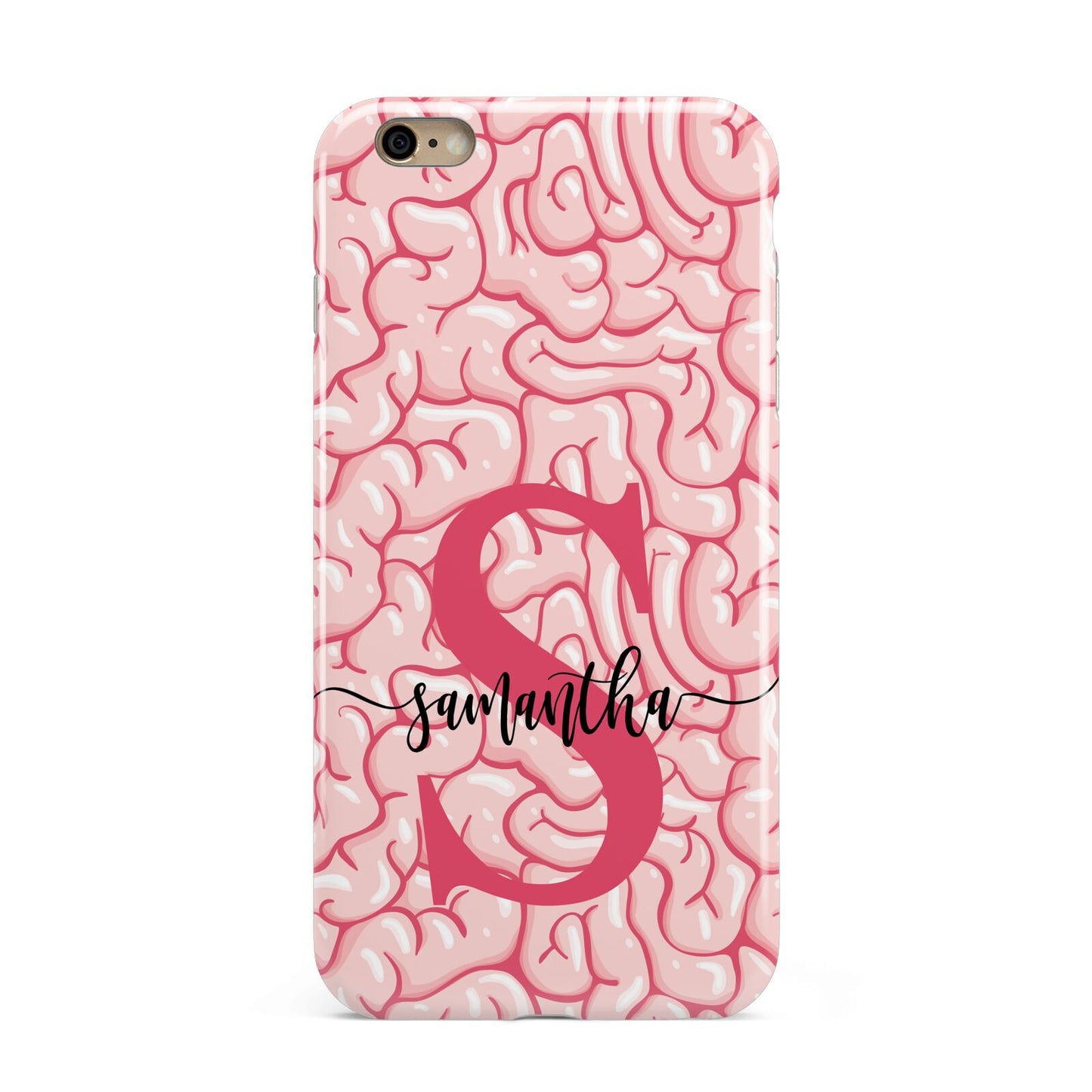 Brain Background with Monogram and Text Apple iPhone 6 Plus 3D Tough Case