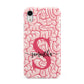 Brain Background with Monogram and Text Apple iPhone XR White 3D Tough Case