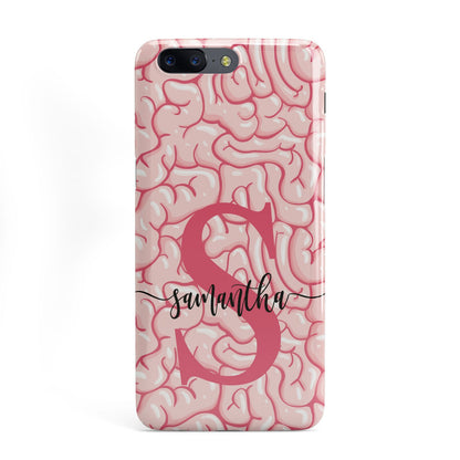 Brain Background with Monogram and Text OnePlus Case