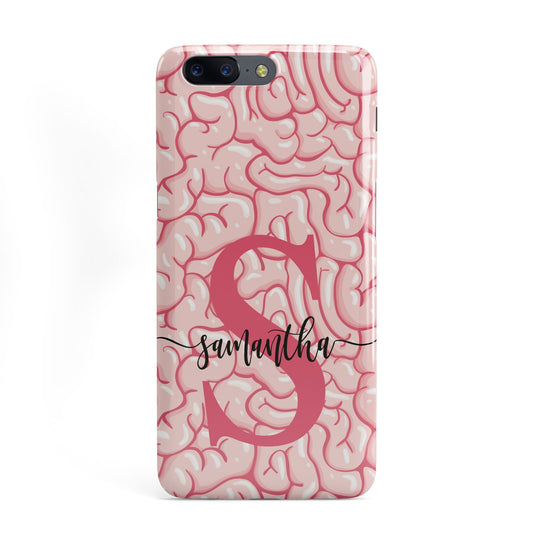 Brain Background with Monogram and Text OnePlus Case