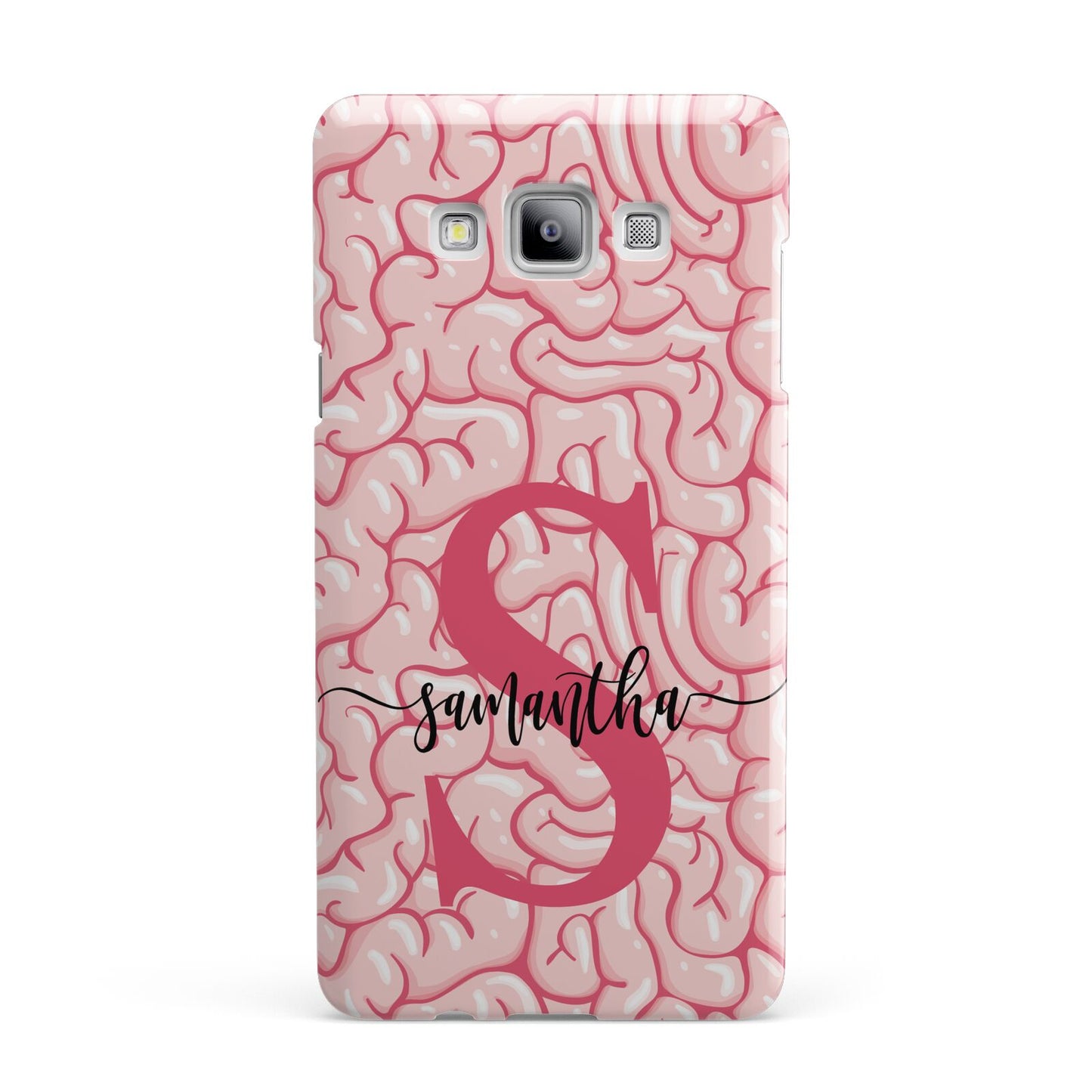 Brain Background with Monogram and Text Samsung Galaxy A7 2015 Case