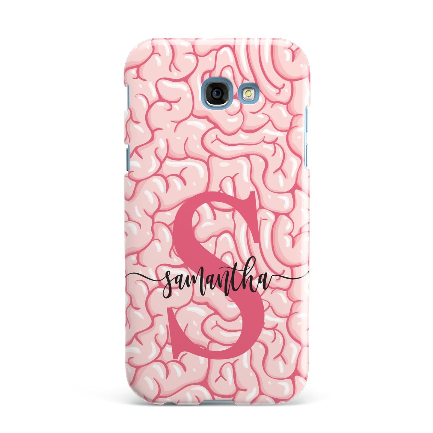 Brain Background with Monogram and Text Samsung Galaxy A7 2017 Case