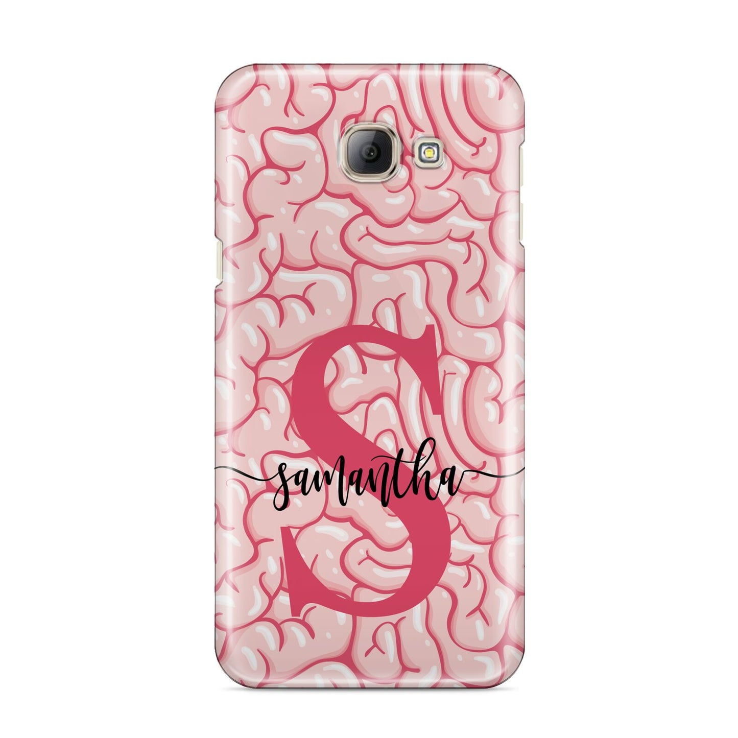 Brain Background with Monogram and Text Samsung Galaxy A8 2016 Case