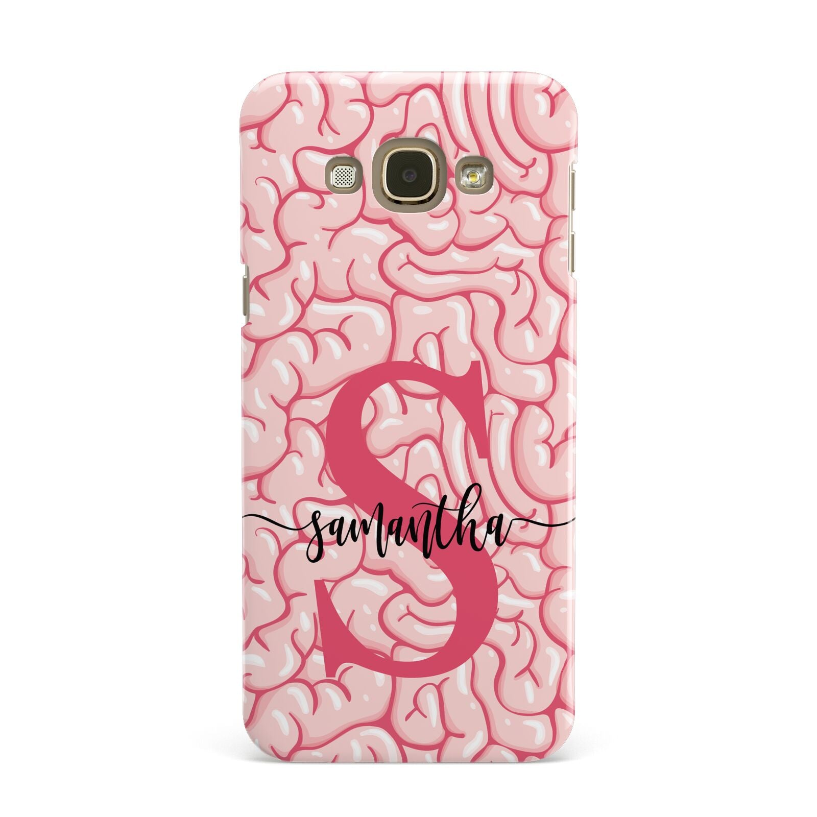 Brain Background with Monogram and Text Samsung Galaxy A8 Case