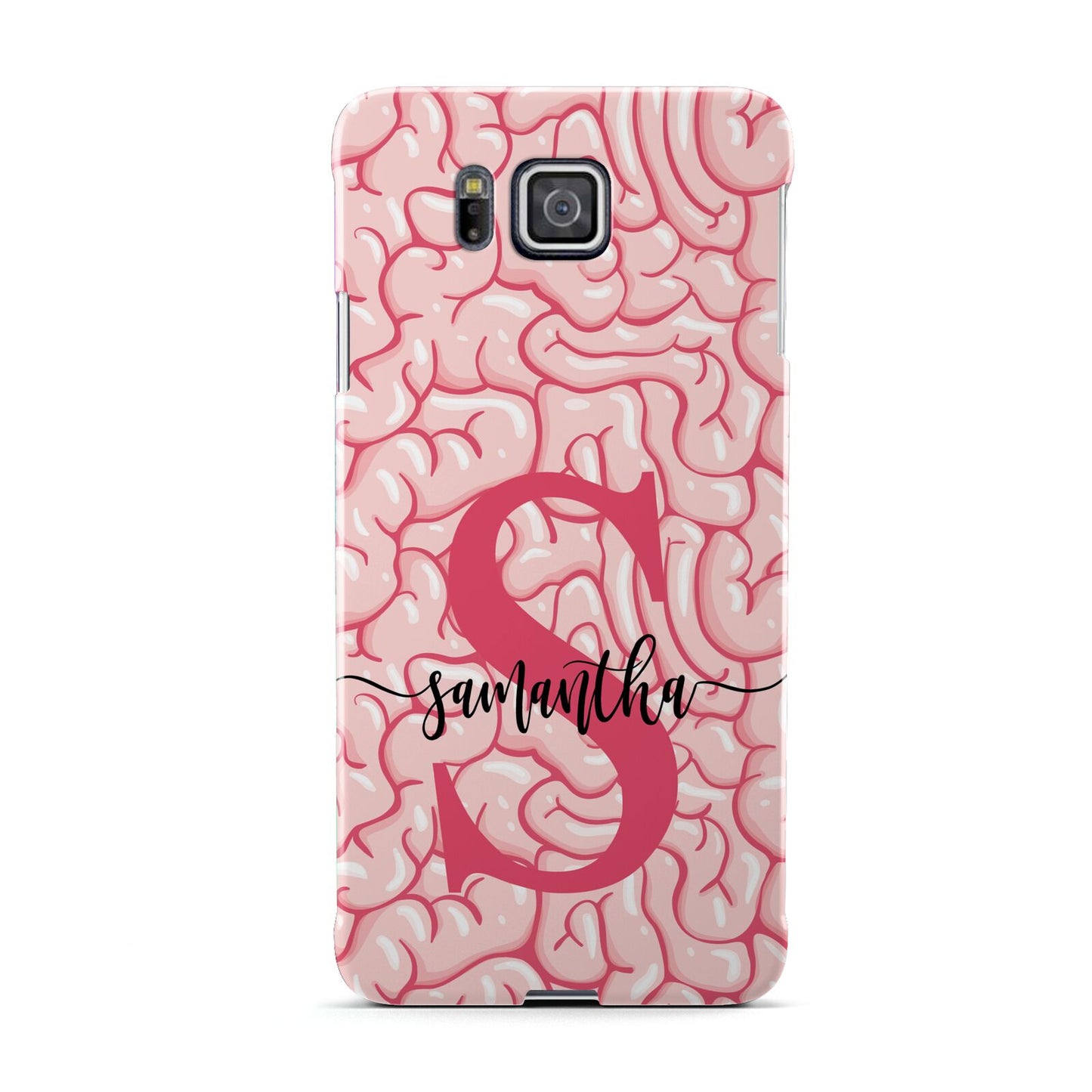 Brain Background with Monogram and Text Samsung Galaxy Alpha Case