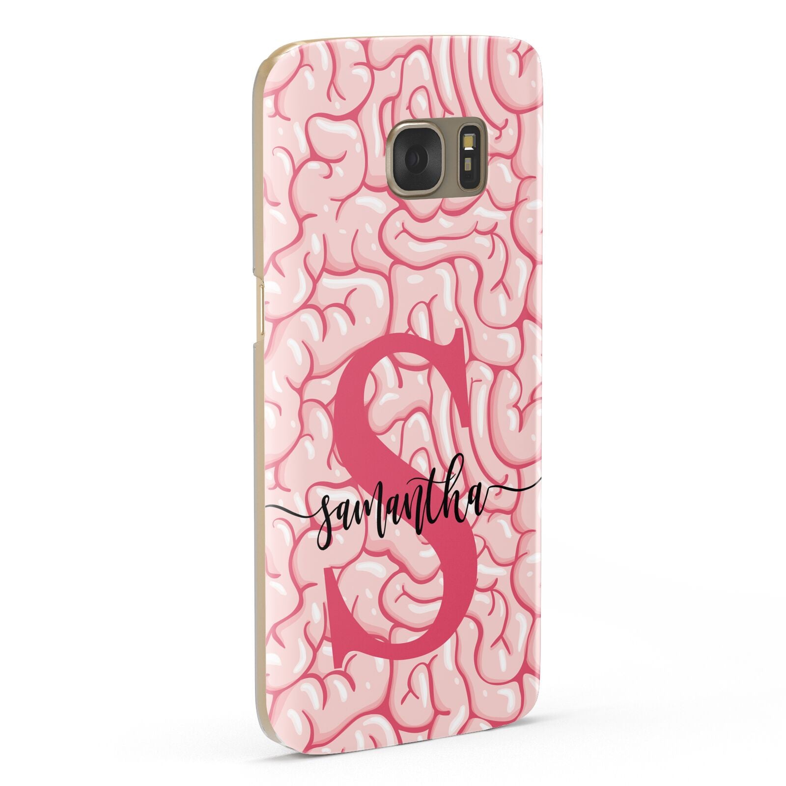 Brain Background with Monogram and Text Samsung Galaxy Case Fourty Five Degrees