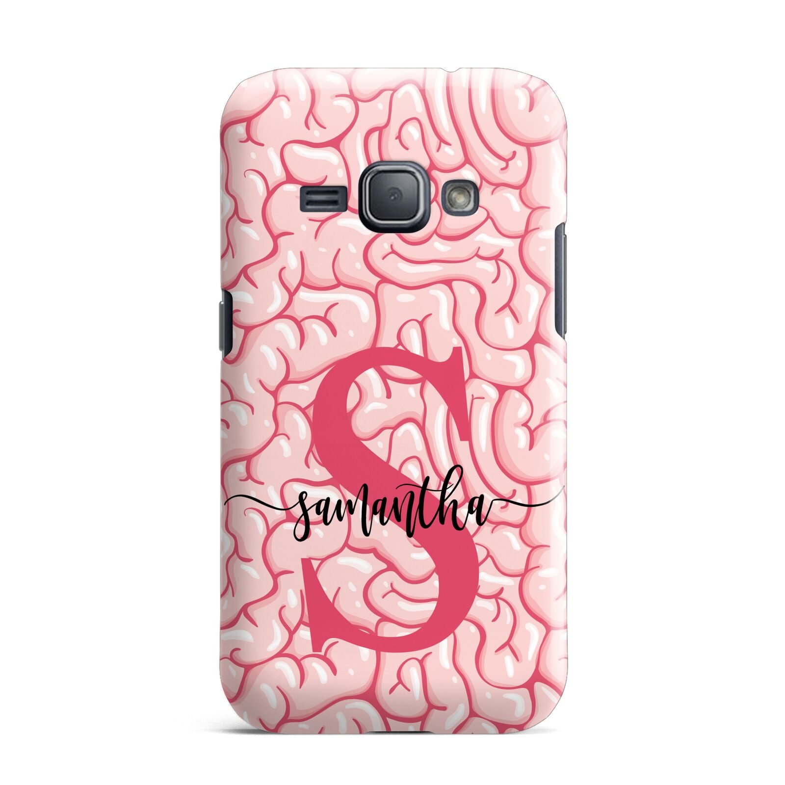 Brain Background with Monogram and Text Samsung Galaxy J1 2016 Case