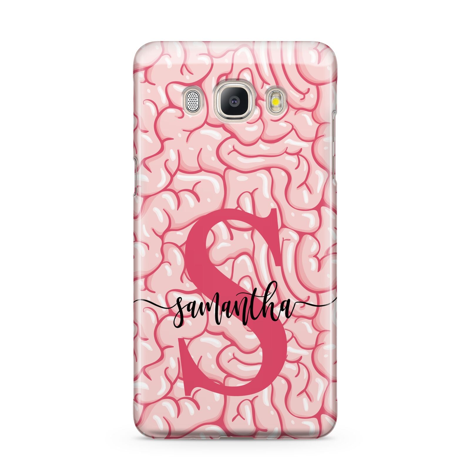 Brain Background with Monogram and Text Samsung Galaxy J5 2016 Case
