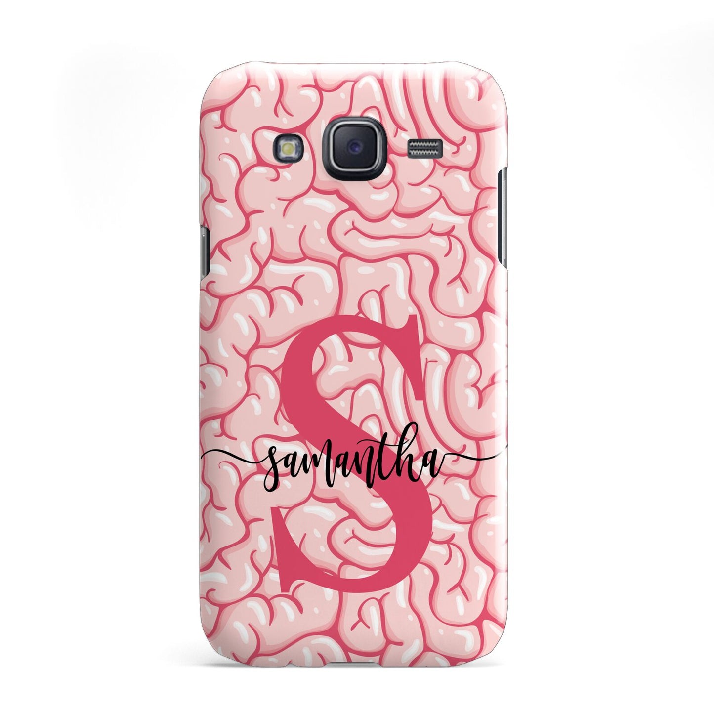 Brain Background with Monogram and Text Samsung Galaxy J5 Case