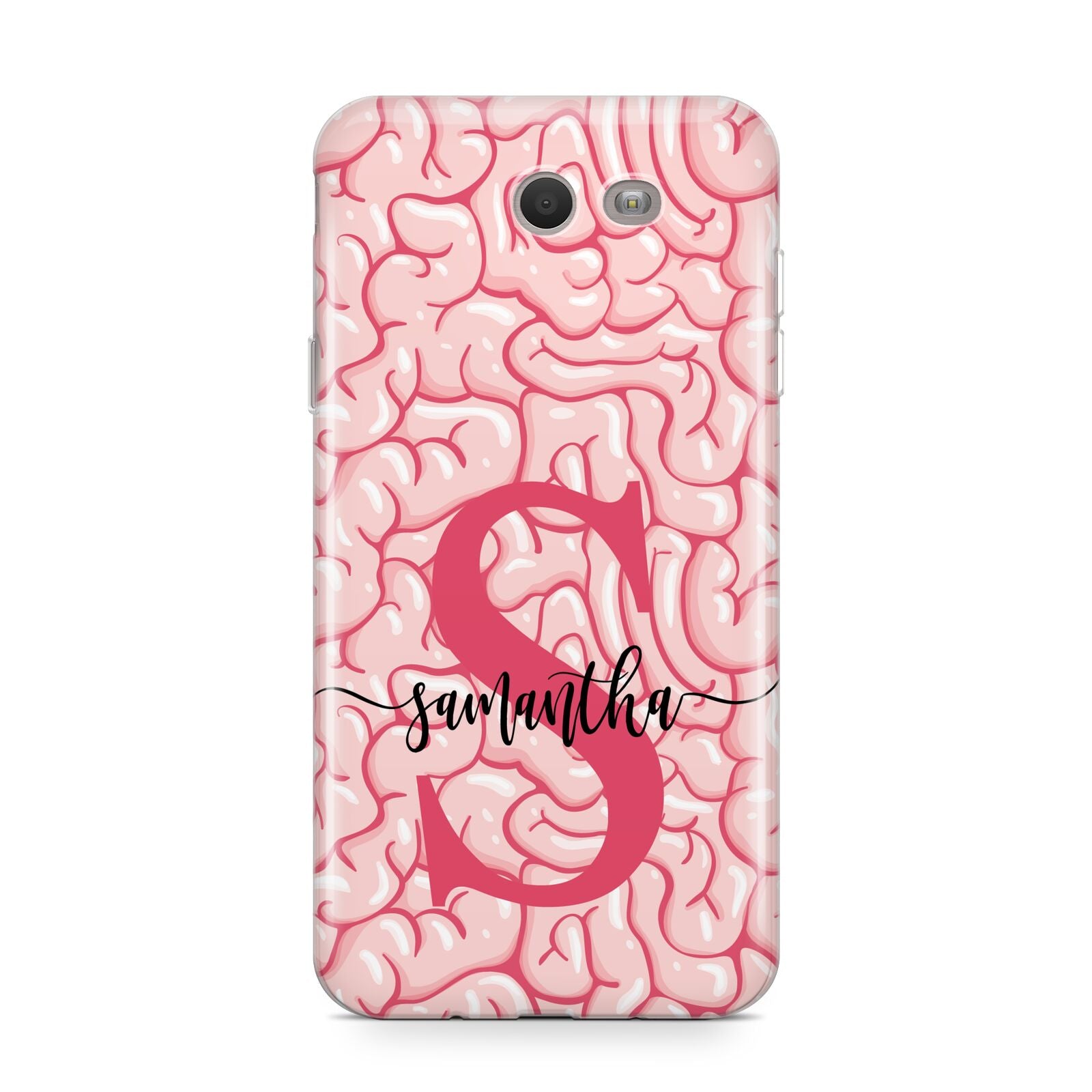 Brain Background with Monogram and Text Samsung Galaxy J7 2017 Case