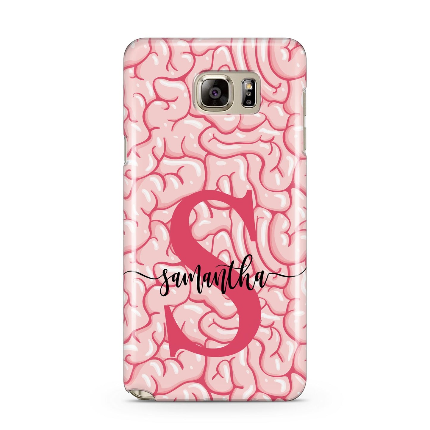 Brain Background with Monogram and Text Samsung Galaxy Note 5 Case