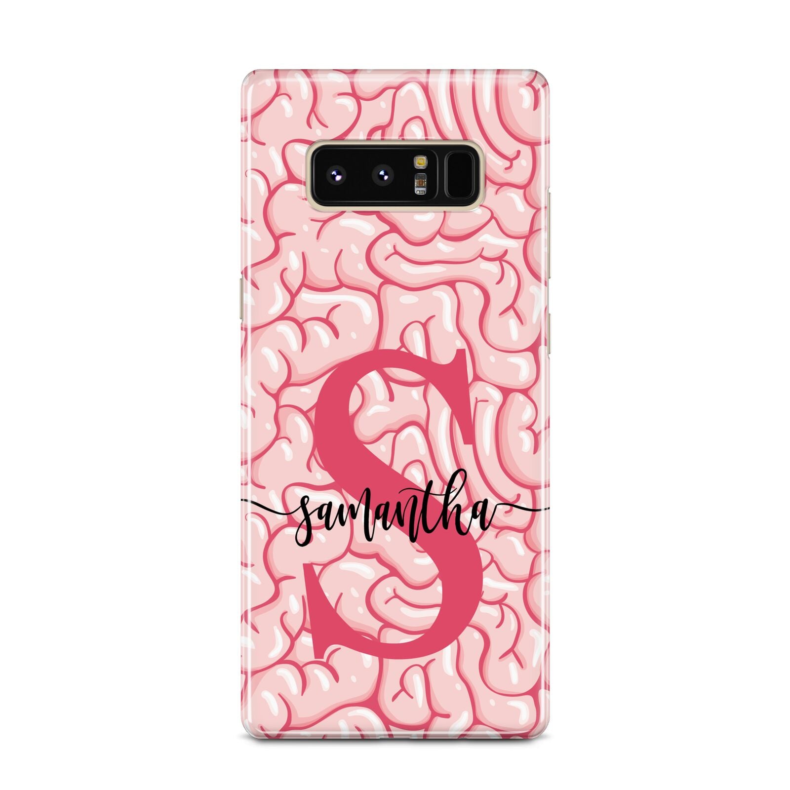 Brain Background with Monogram and Text Samsung Galaxy Note 8 Case