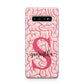 Brain Background with Monogram and Text Samsung Galaxy S10 Plus Case