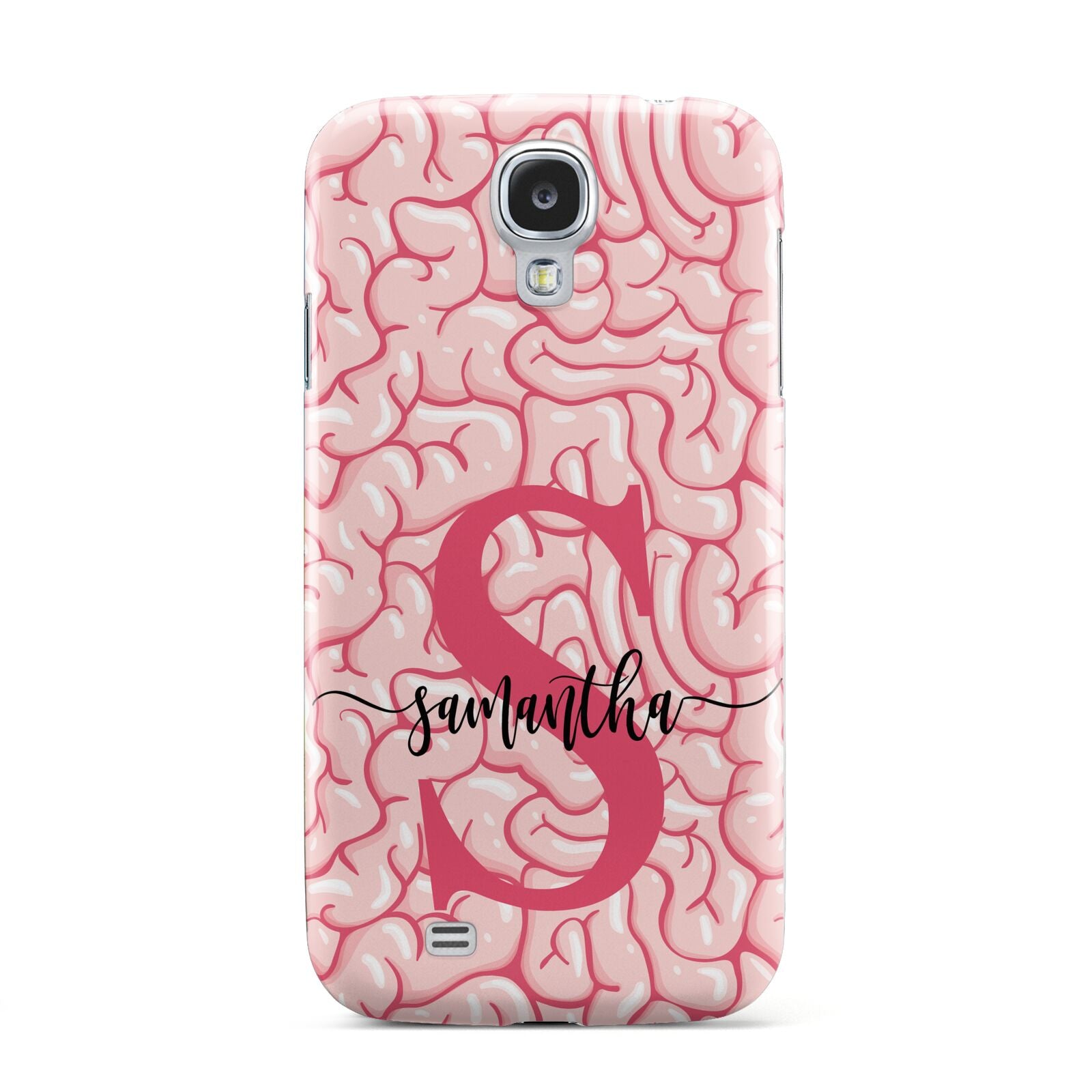 Brain Background with Monogram and Text Samsung Galaxy S4 Case